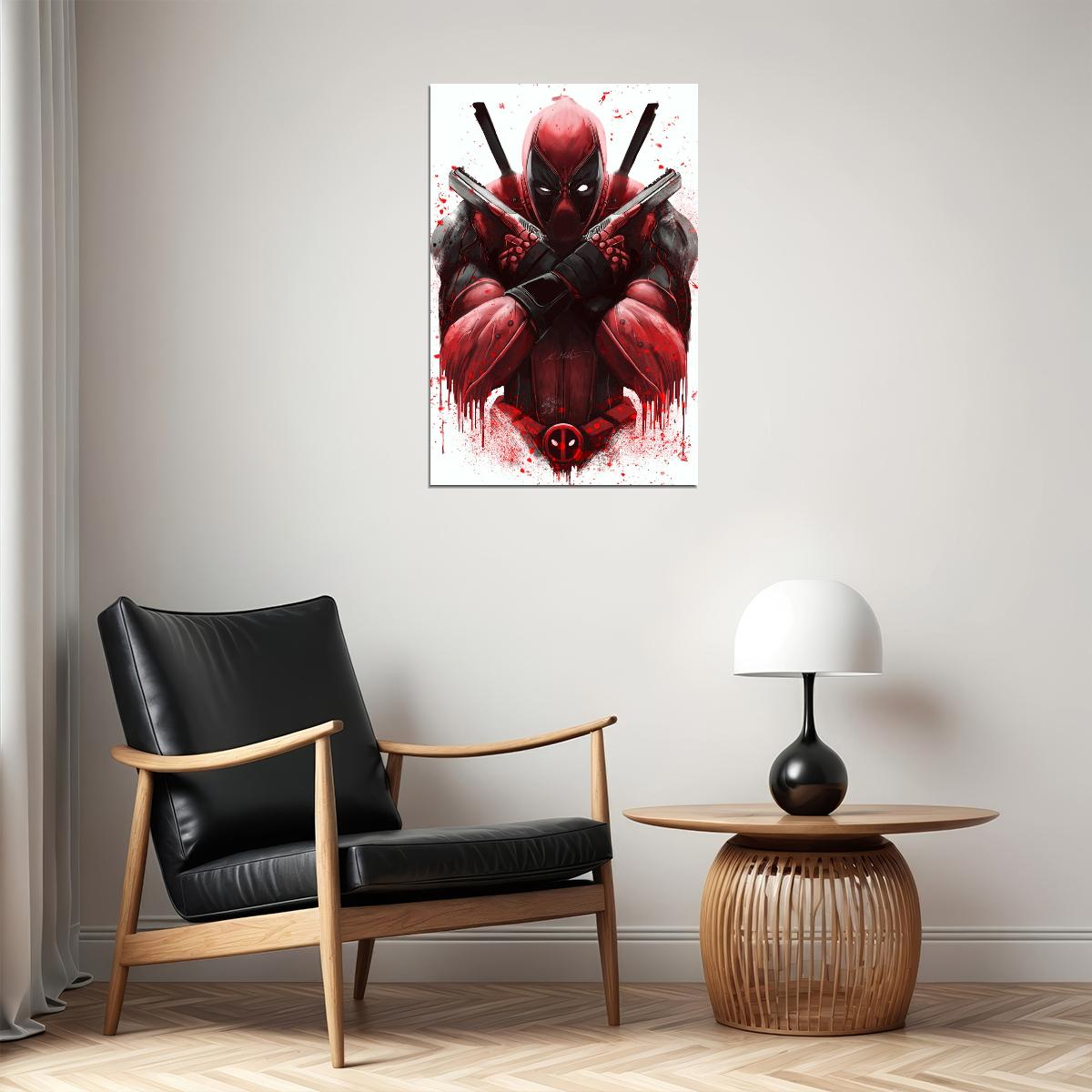 Deadpool Movie Poster Marvel Superhero Wall Art Action Film Print - xonomax