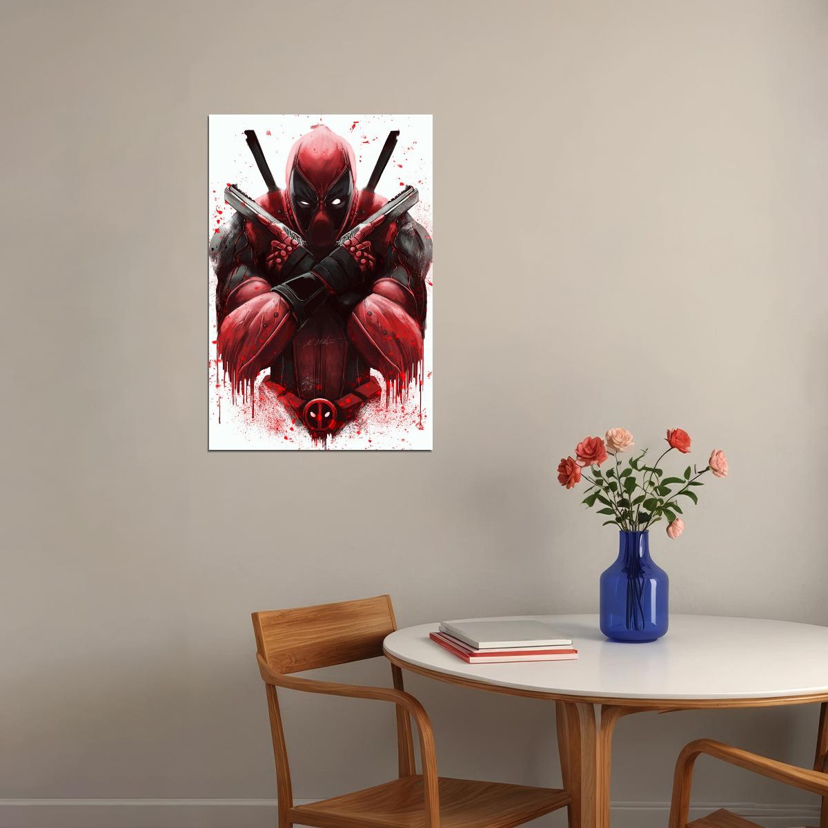 Deadpool Movie Poster Marvel Superhero Wall Art Action Film Print - xonomax