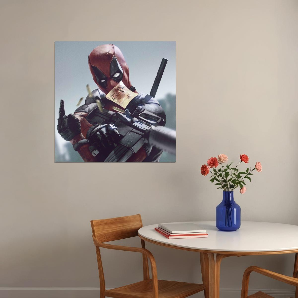 Deadpool Movie Poster Marvel Superhero Wall Art Action Film Print - xonomax