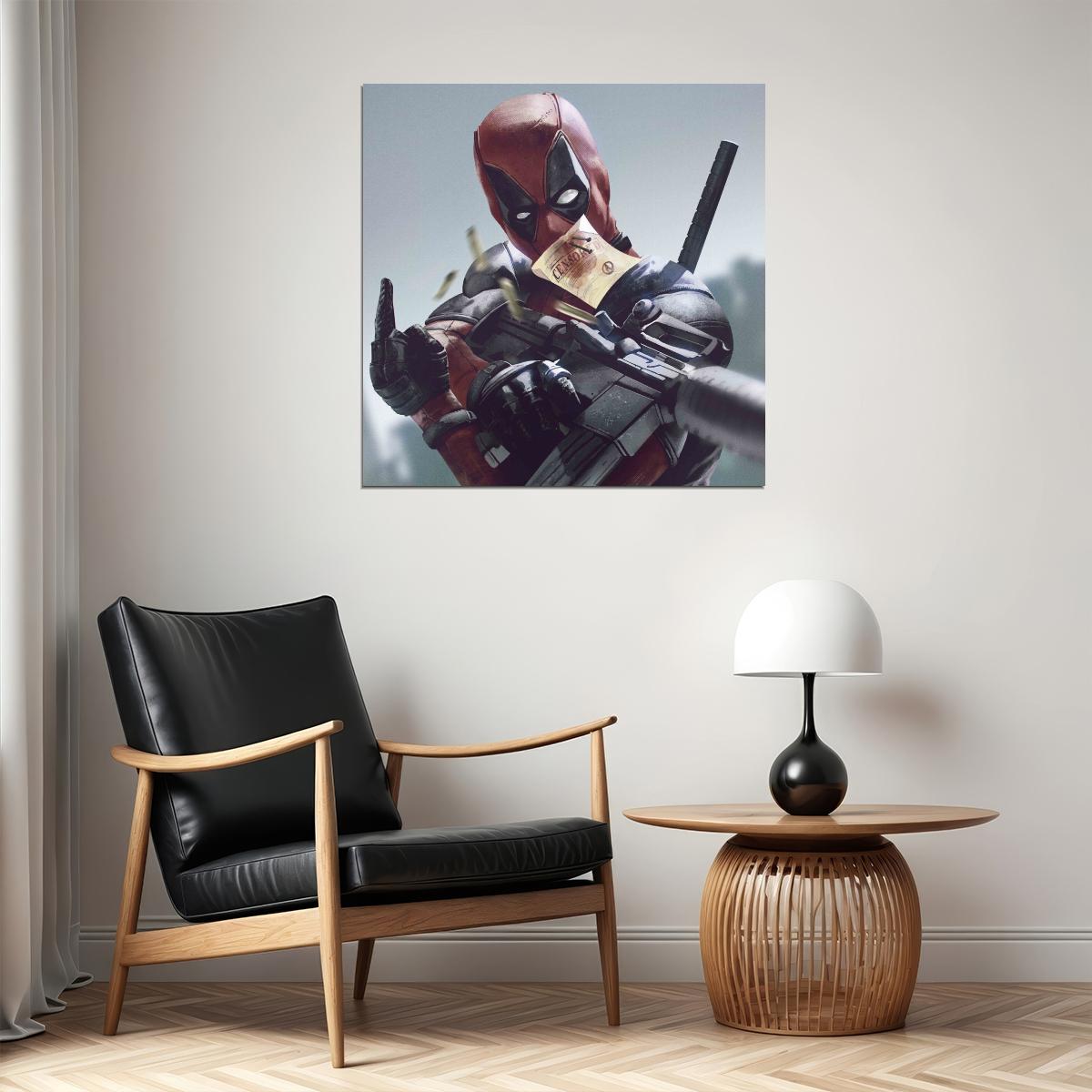 Deadpool Movie Poster Marvel Superhero Wall Art Action Film Print - xonomax