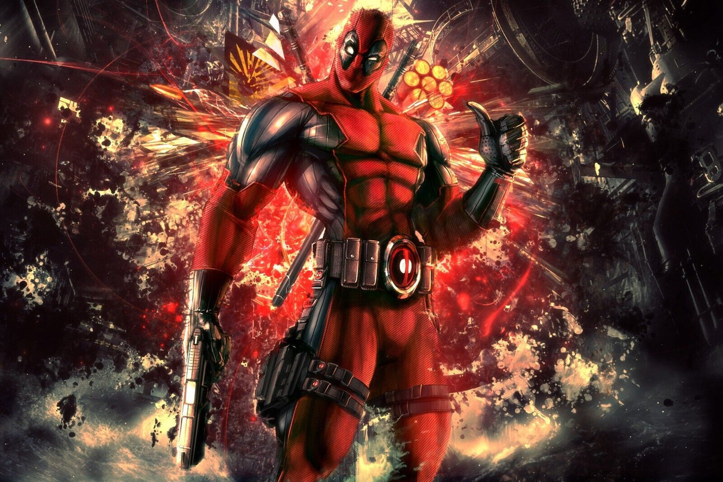 Deadpool Movie Poster Marvel Superhero Wall Art Action Film Print - xonomax