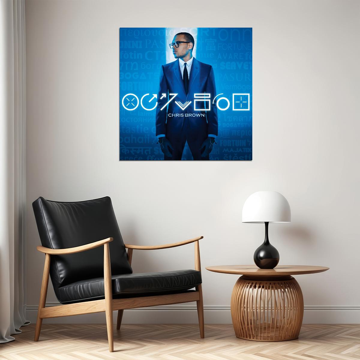 Chris Brown Fortune Album Cover Art R&b Music Poster Singer Music Print - xonomax
