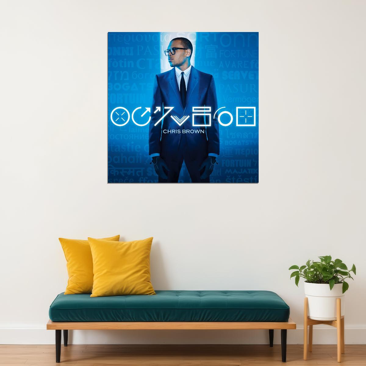 Chris Brown Fortune Album Cover Art R&b Music Poster Singer Music Print - xonomax