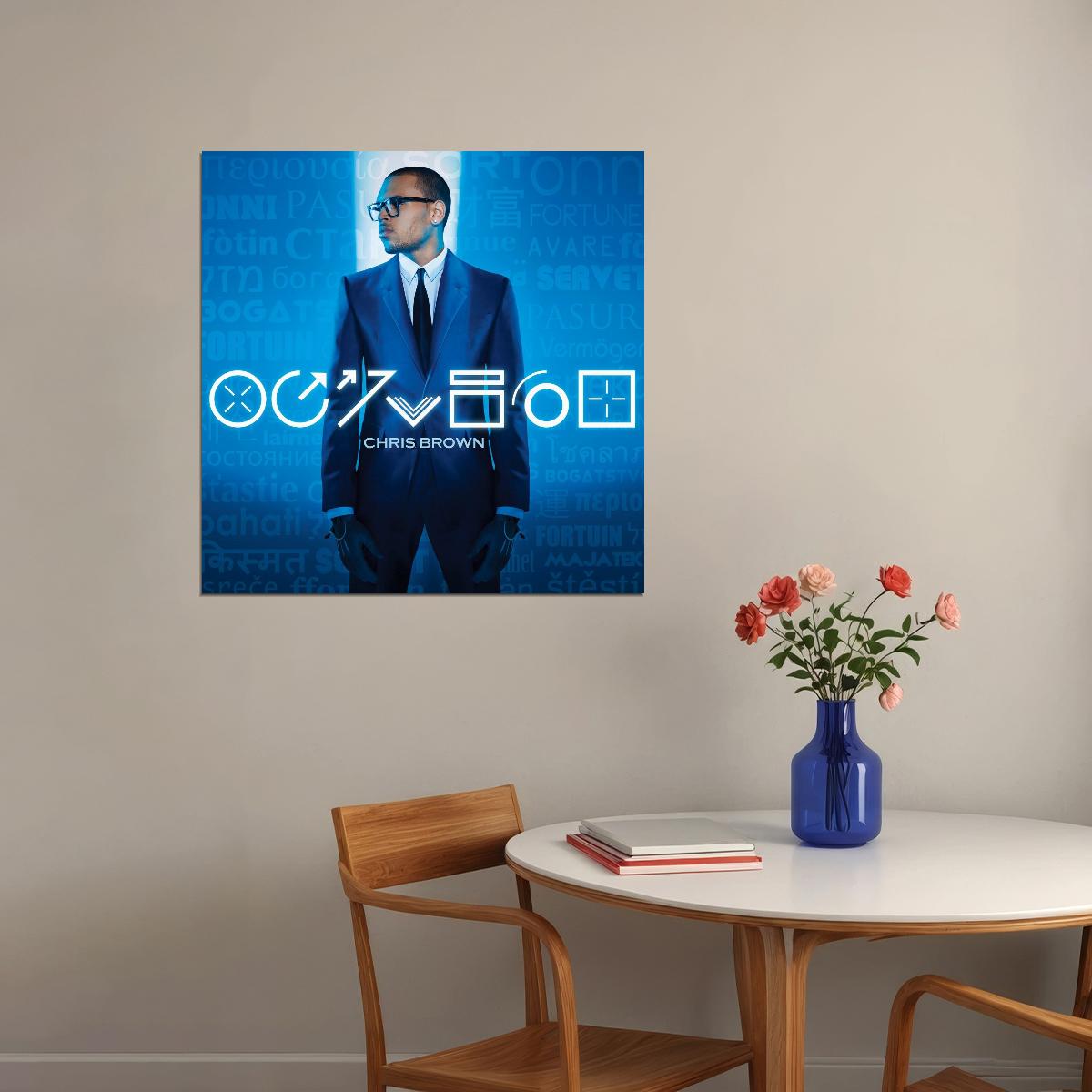 Chris Brown Fortune Album Cover Art R&b Music Poster Singer Music Print - xonomax