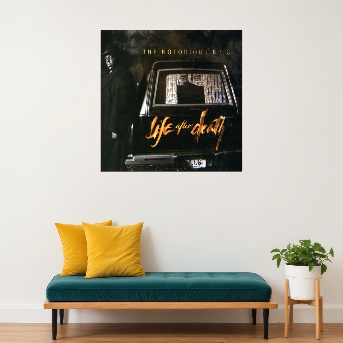 The Notorious B.i.g. Life After Death Album Cover Art Rap Music Poster Iconic Hip Hop Artist Print - xonomax