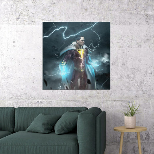 Shazam Comic Book Poster Epic Dc Superhero Wall Art - xonomax