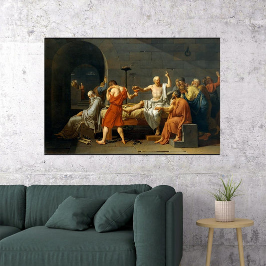 The Death Of Socrates Artwork Poster Iconic Classical Painting Art Print - xonomax