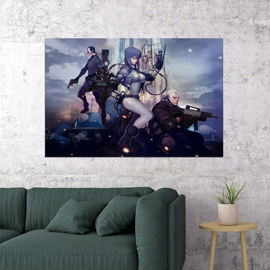 Ghost In The Shell Anime Poster Sci-fi Manga Art Cyberpunk Print - xonomax