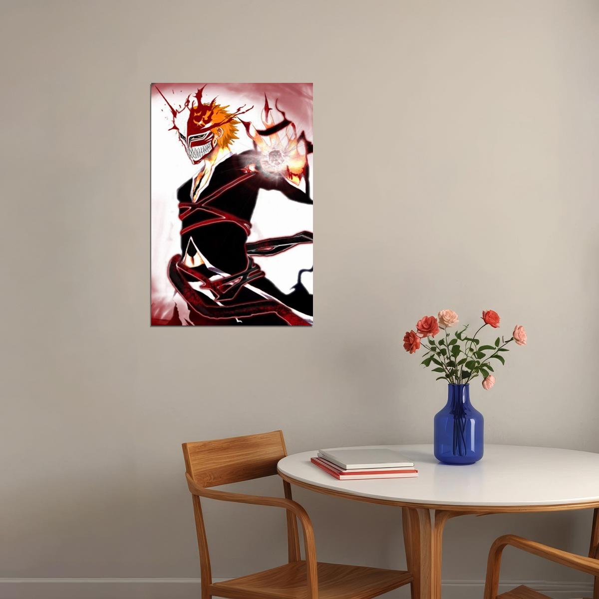 Bleach Ichigo Anime Poster Japanese Animation Wall Art Manga Series Print - xonomax