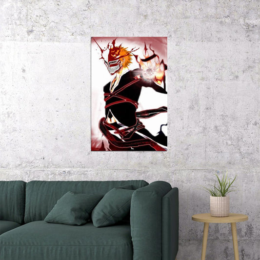 Bleach Ichigo Anime Poster Japanese Animation Wall Art Manga Series Print - xonomax