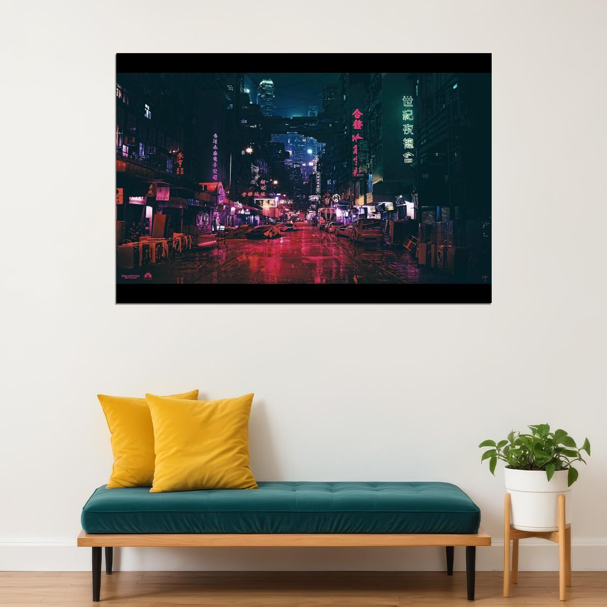 Ghost In The Shell Anime Poster Sci-fi Manga Art Cyberpunk Print - xonomax