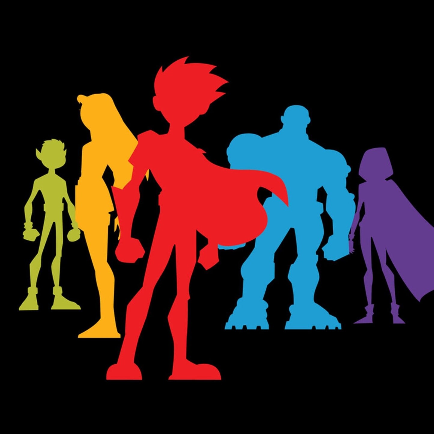 Teen Titans Tv Show Movie Poster Iconic Animated Heroes Wall Art - xonomax