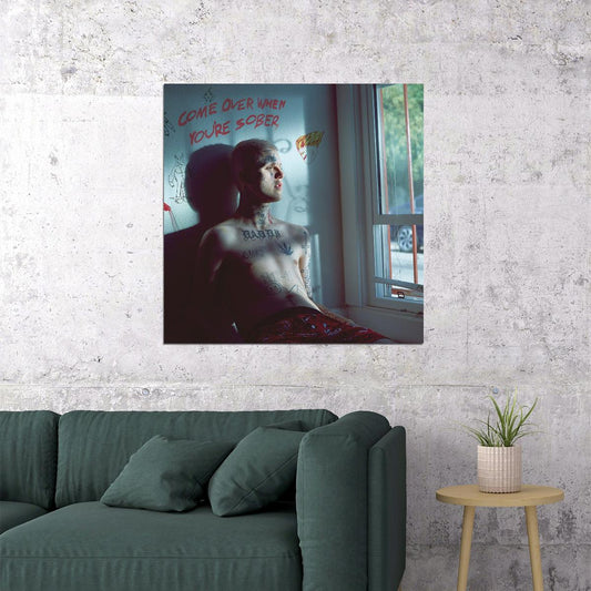 Lil Peep Come Over When You're Sober Pt. 1 Album Cover Art Rap Music Poster - xonomax