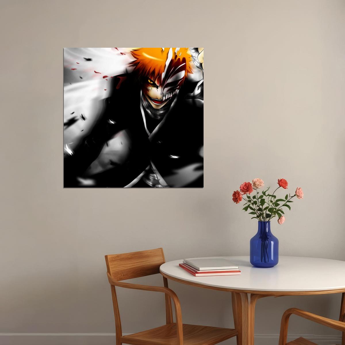 Bleach Ichigo Anime Poster Japanese Animation Wall Art Manga Series Print - xonomax