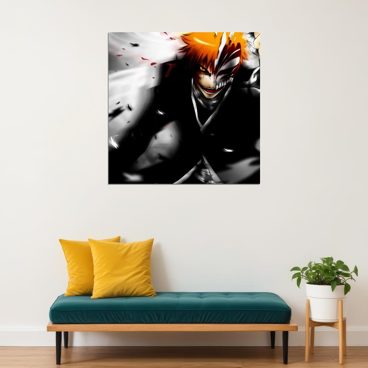 Bleach Ichigo Anime Poster Japanese Animation Wall Art Manga Series Print - xonomax