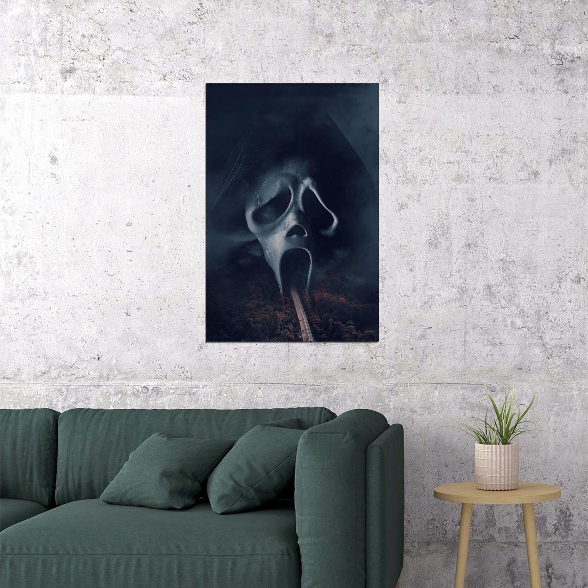 Scream Movie Poster Classic Horror Film Iconic Slasher Wall Print