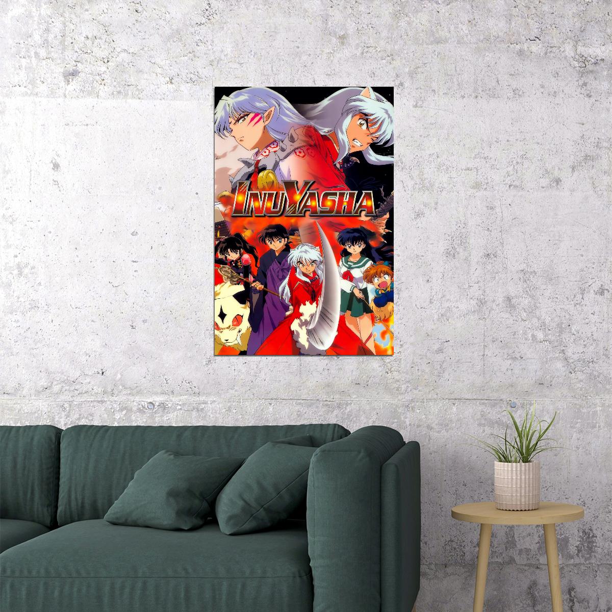 Inuyasha Anime Poster Japanese Animation Wall Art Manga Series Print