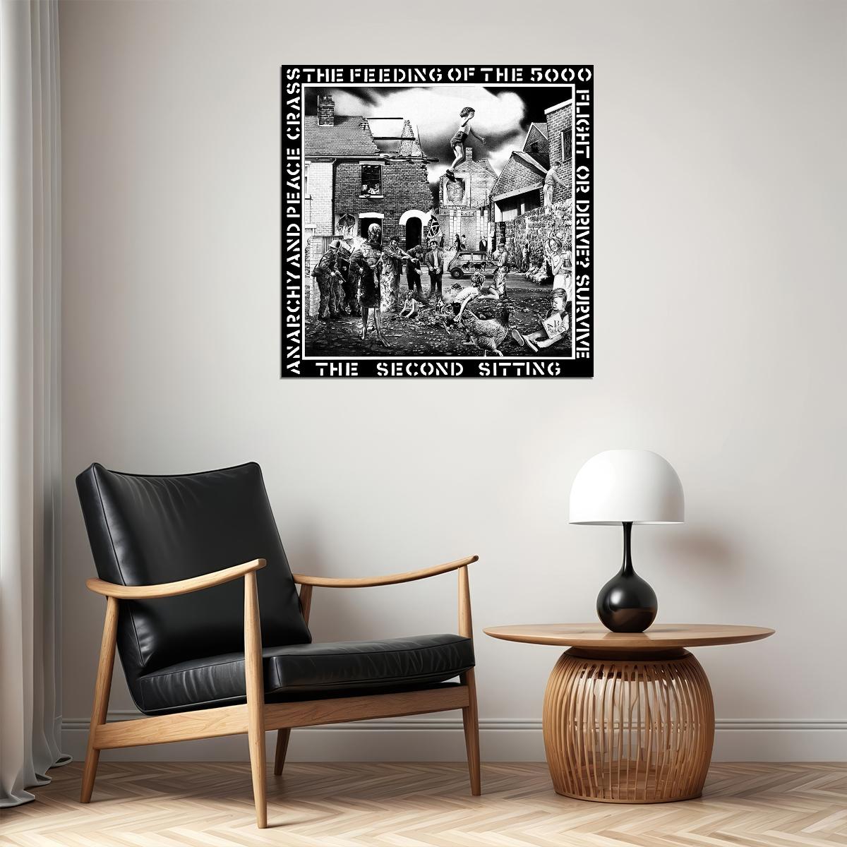 Crass The Feeding Of The Album Cover Art Punk Rock Music Poster Band Music Print - xonomax