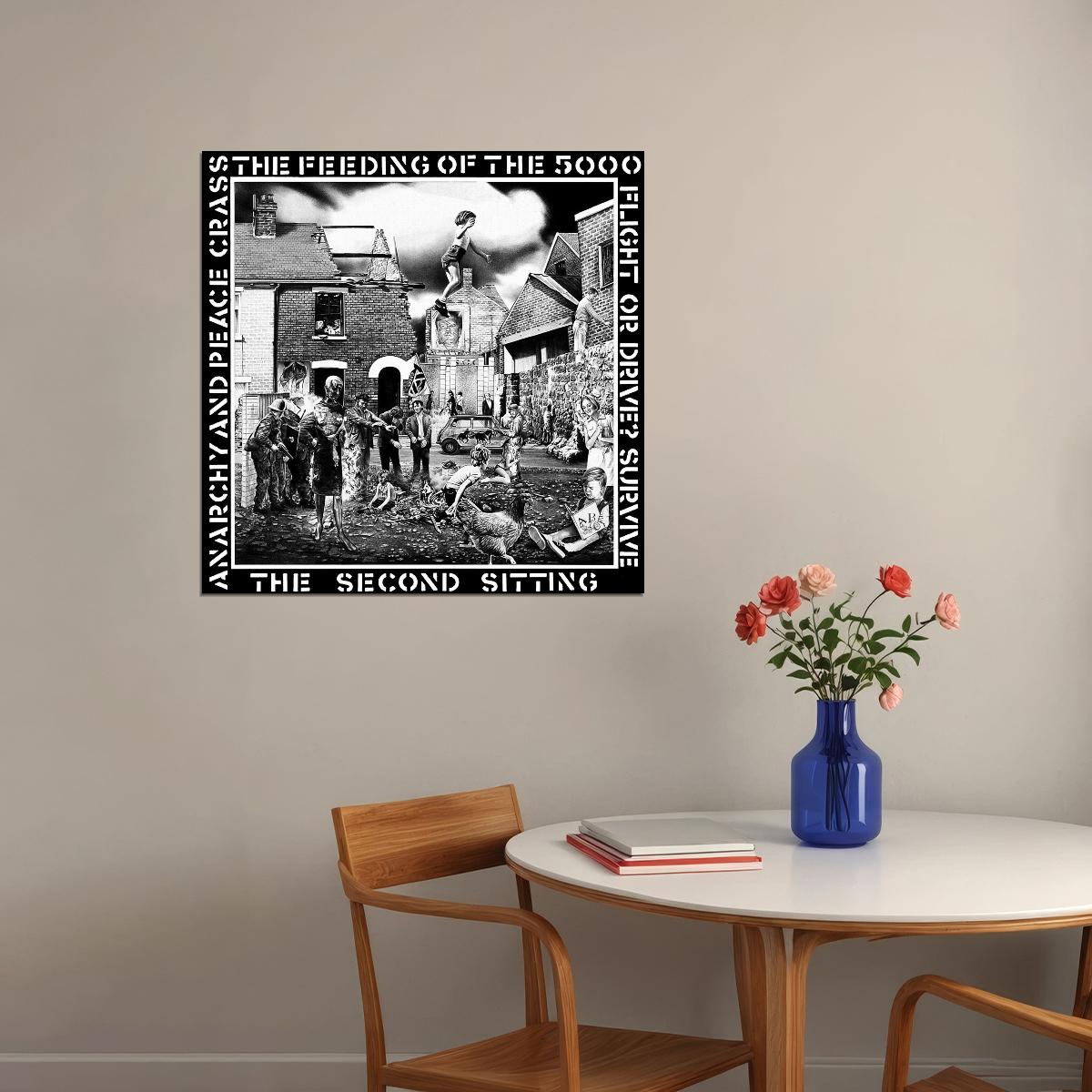 Crass The Feeding Of The Album Cover Art Punk Rock Music Poster Band Music Print - xonomax