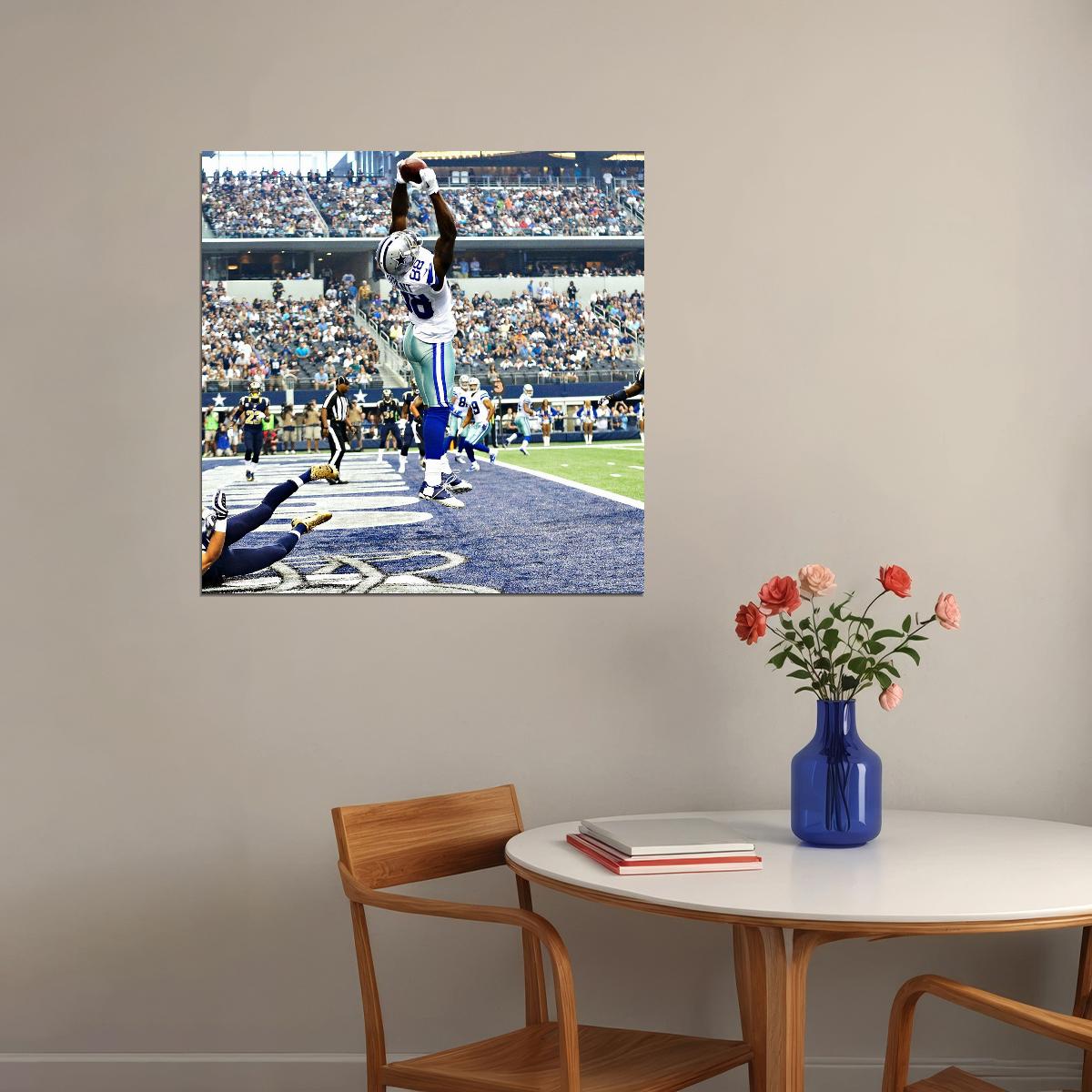 Dez Bryant Football Poster Nfl Star Wall Art Dallas Cowboys Sports Print - xonomax
