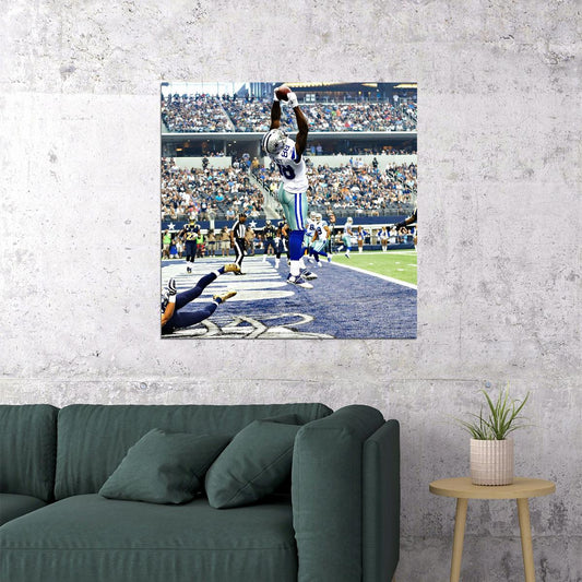 Dez Bryant Football Poster Nfl Star Wall Art Dallas Cowboys Sports Print - xonomax