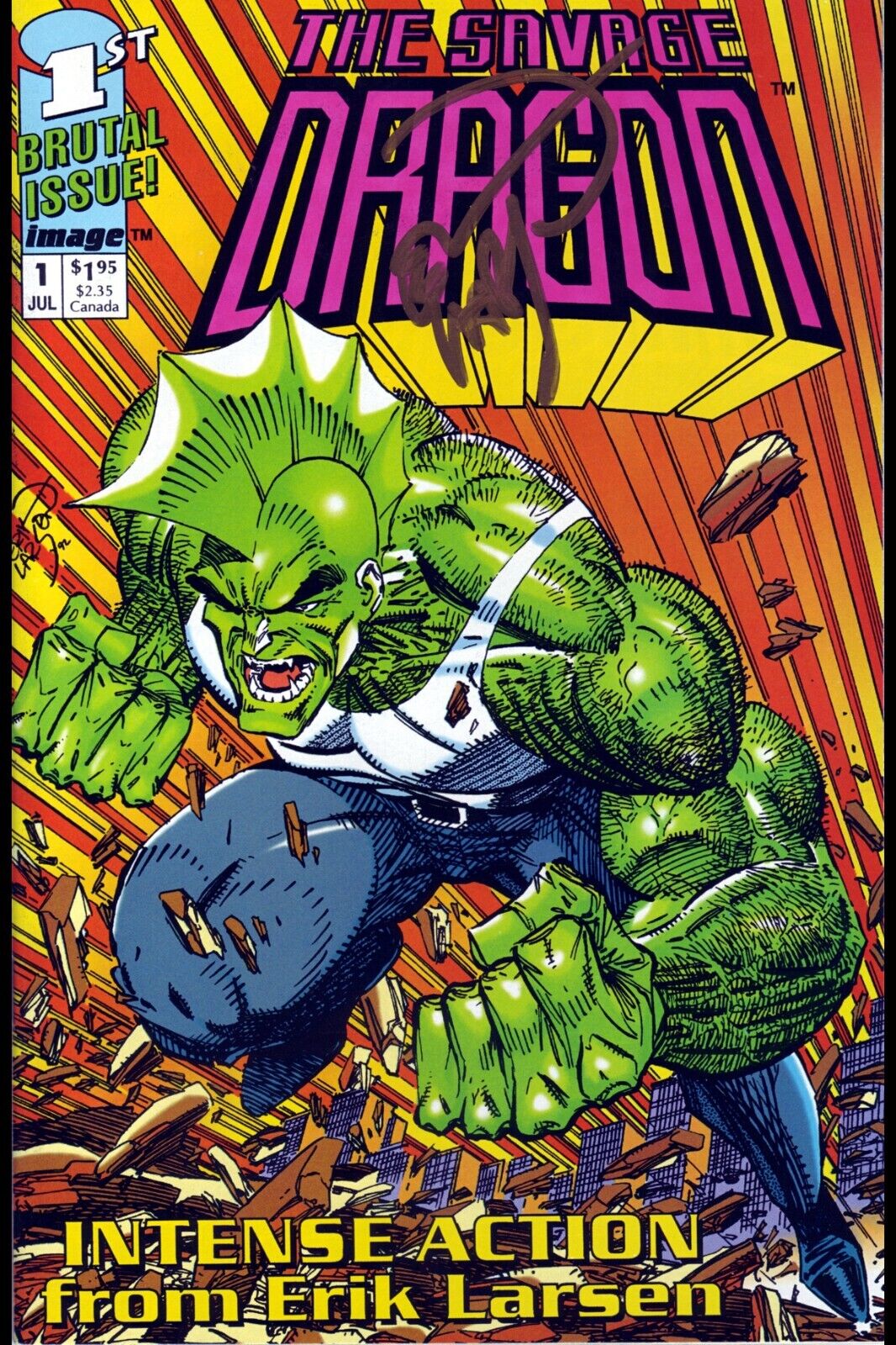 Savage Dragon Comic Book Poster Iconic Superhero Retro Graphic Novel Wall Art