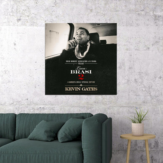 Kevin Gates Luca Brasi 2 Album Cover Art Music Poster Rap Wall Print - xonomax