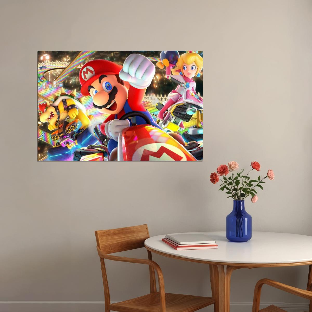 Mario Kart Video Game Poster Nintendo Gamer Wall Art - xonomax
