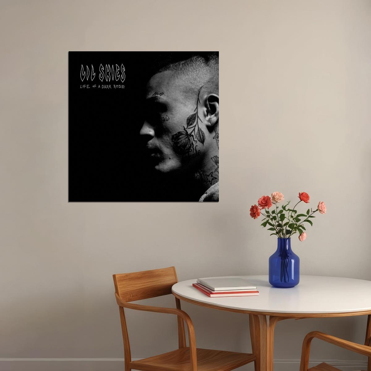 Lil Skies Life Of Dark Rose Album Cover Art Rap Music Poster