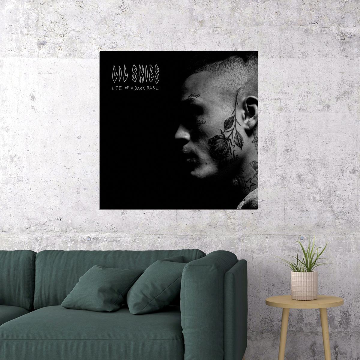 Lil Skies Life Of Dark Rose Album Cover Art Rap Music Poster