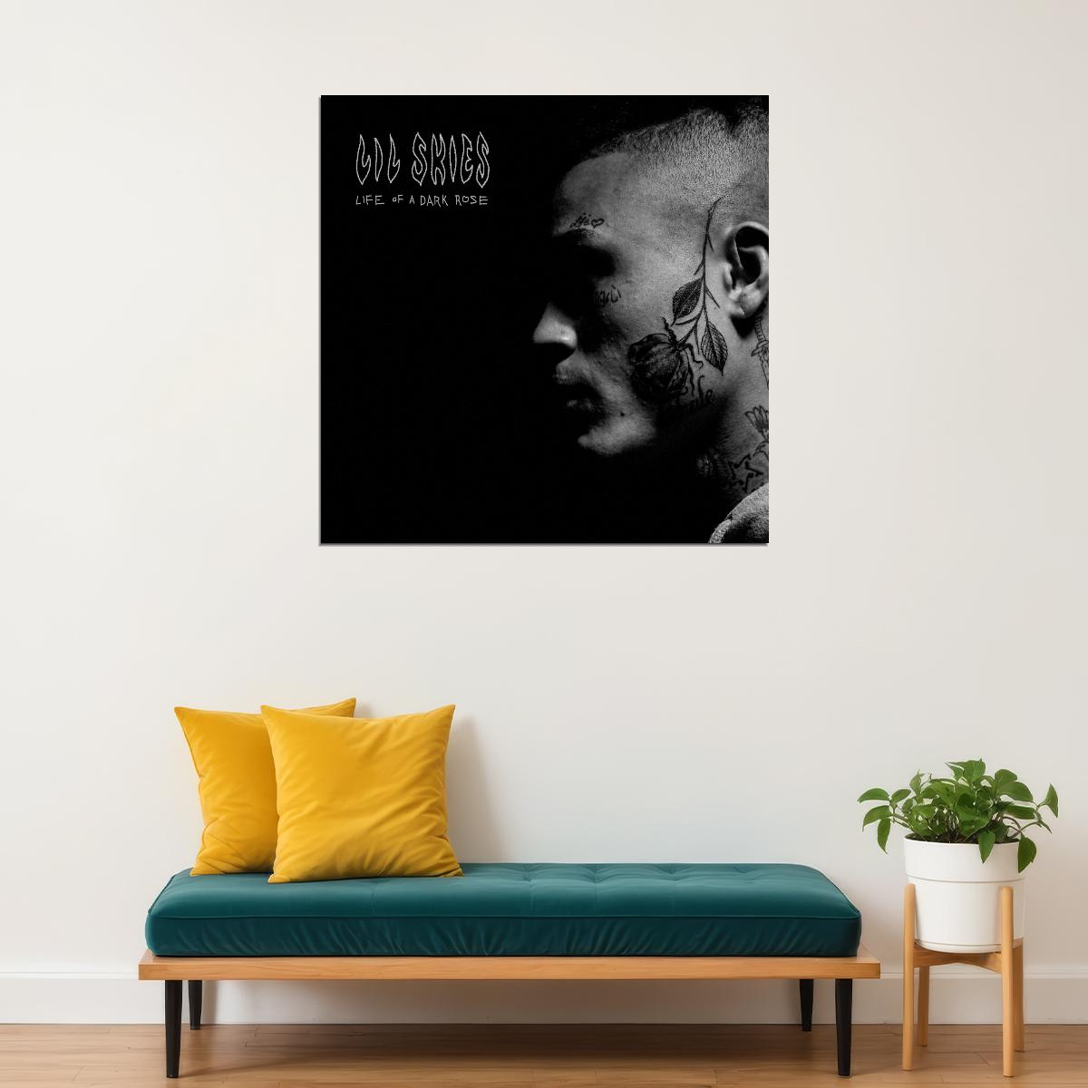Lil Skies Life Of Dark Rose Album Cover Art Rap Music Poster