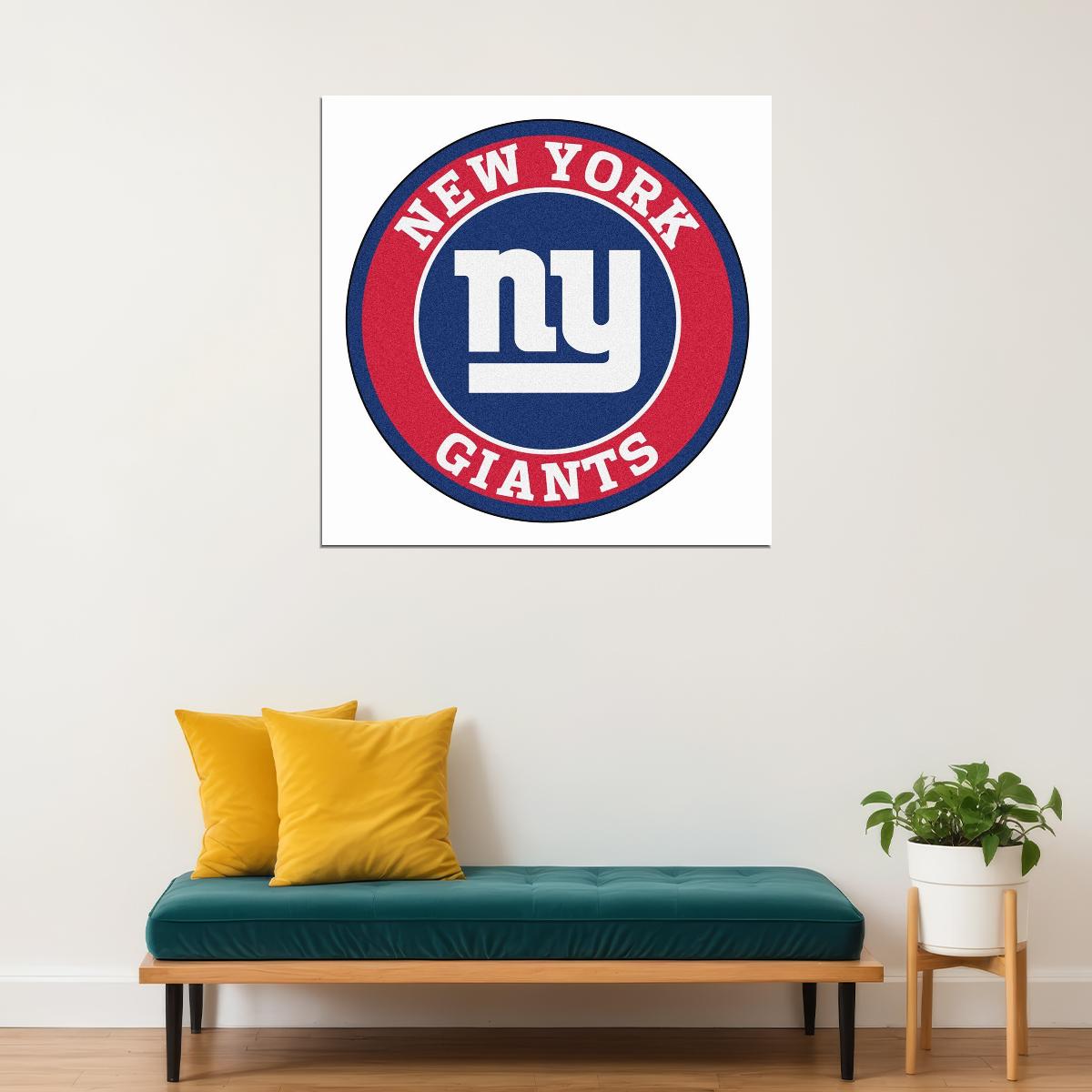 New York Giants Logo Poster Nfl Team Wall Art - xonomax