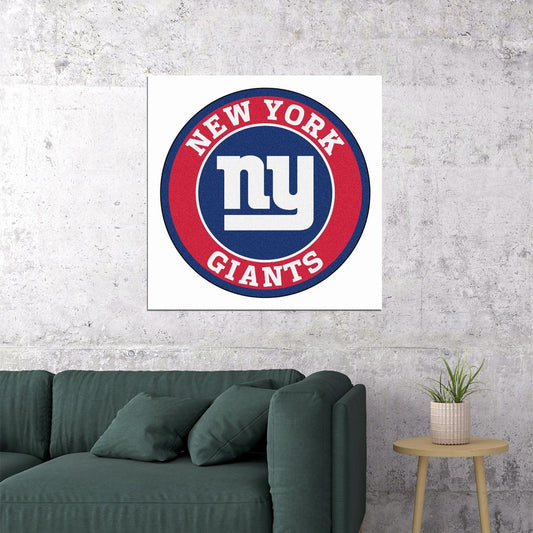 New York Giants Logo Poster Nfl Team Wall Art - xonomax