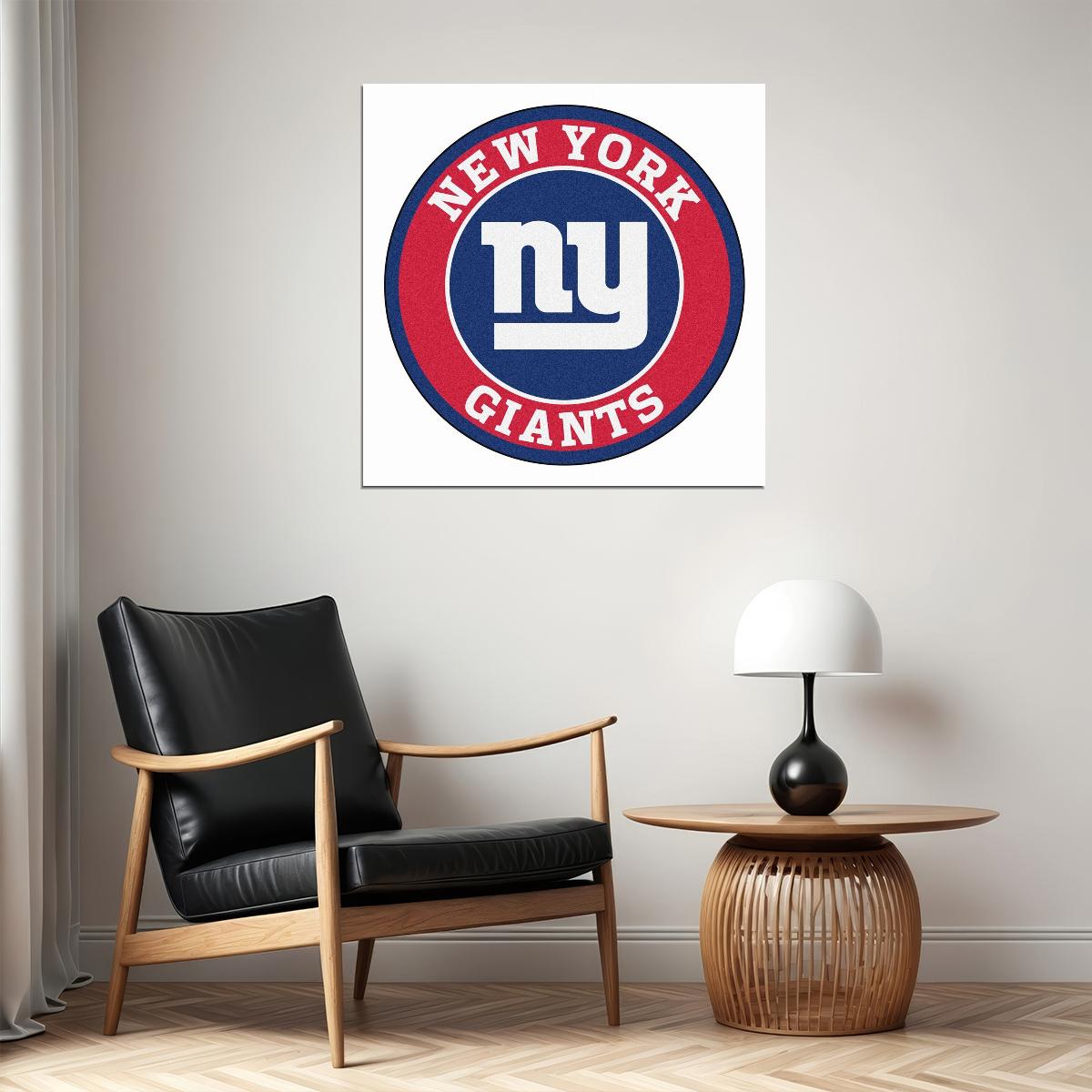 New York Giants Logo Poster Nfl Team Wall Art - xonomax