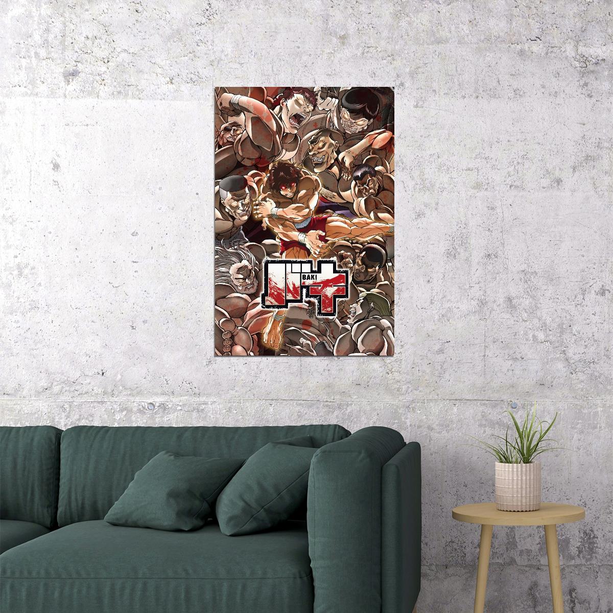 Baki The Grappler Anime Poster Japanese Animation Wall Art Martial Arts Manga Print - xonomax