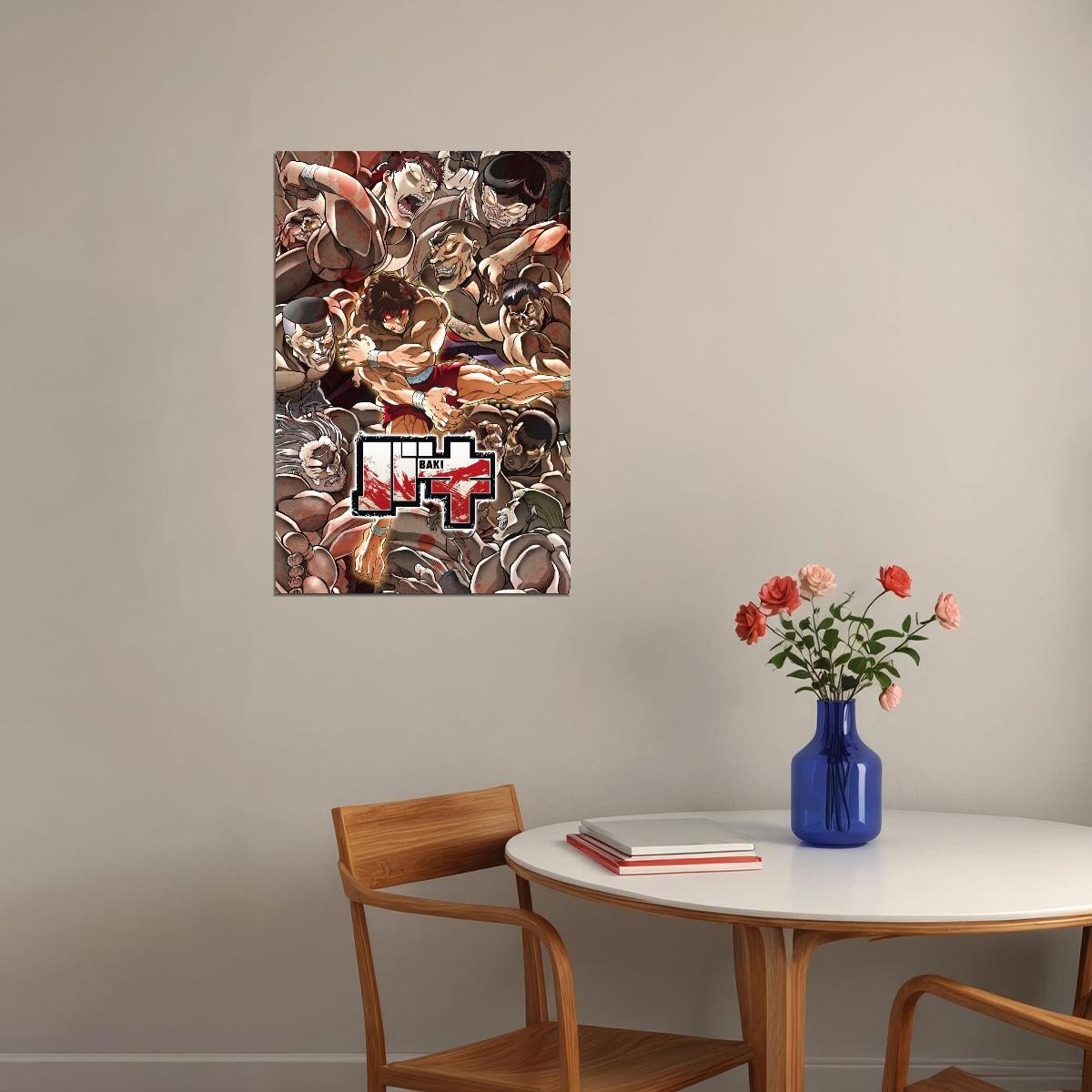 Baki The Grappler Anime Poster Japanese Animation Wall Art Martial Arts Manga Print - xonomax