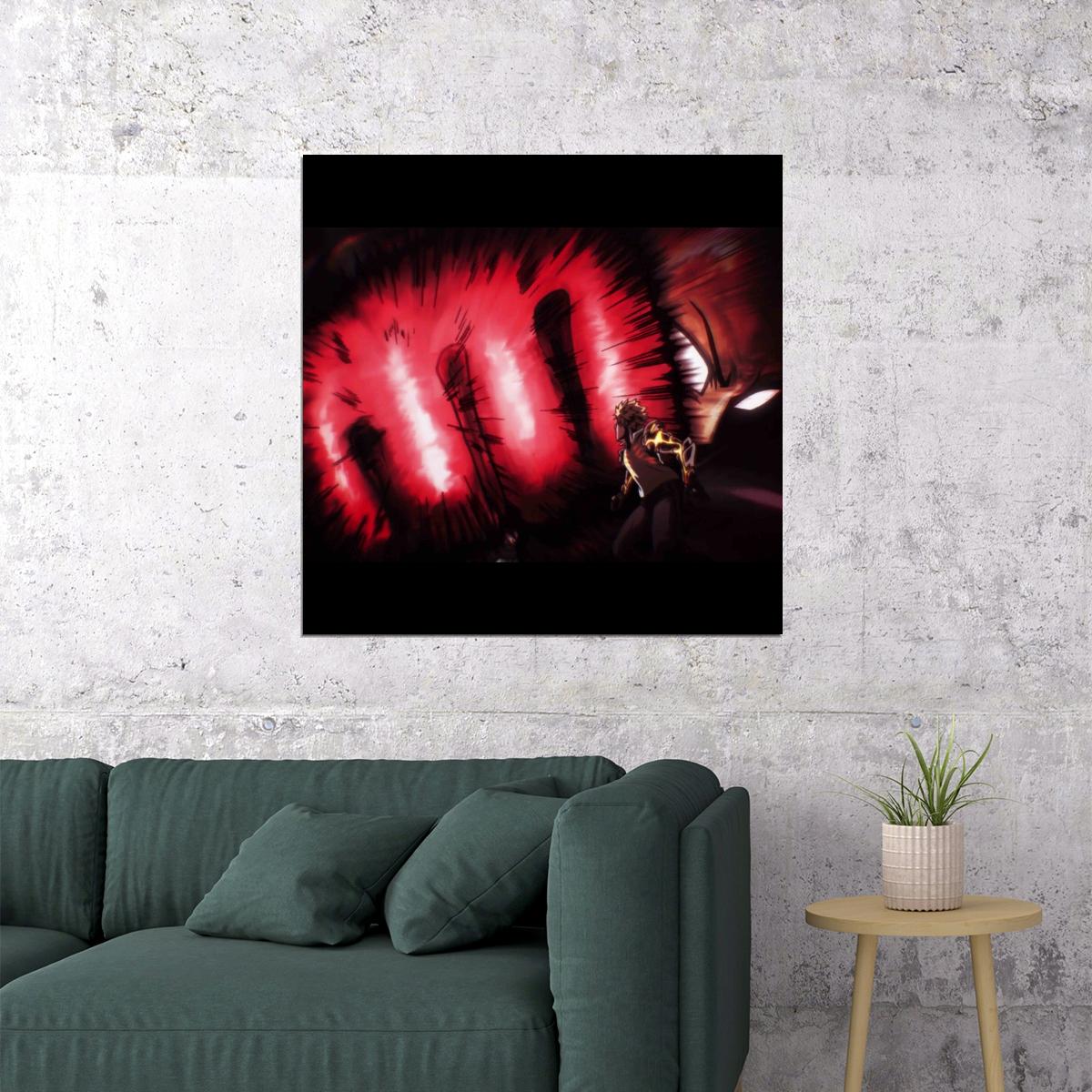 One Punch Man Saitama & Genos Anime Poster Japanese Manga Art Wall Print - xonomax