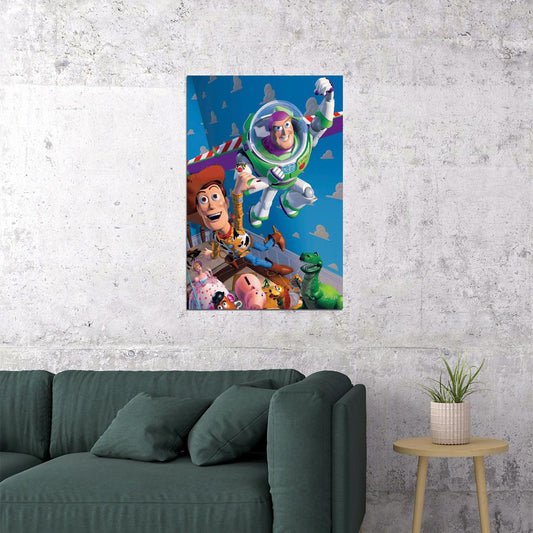Toy Story Woody And Buzz Movie Poster Iconic Animated Film Art Fun Pixar Adventure Print - xonomax