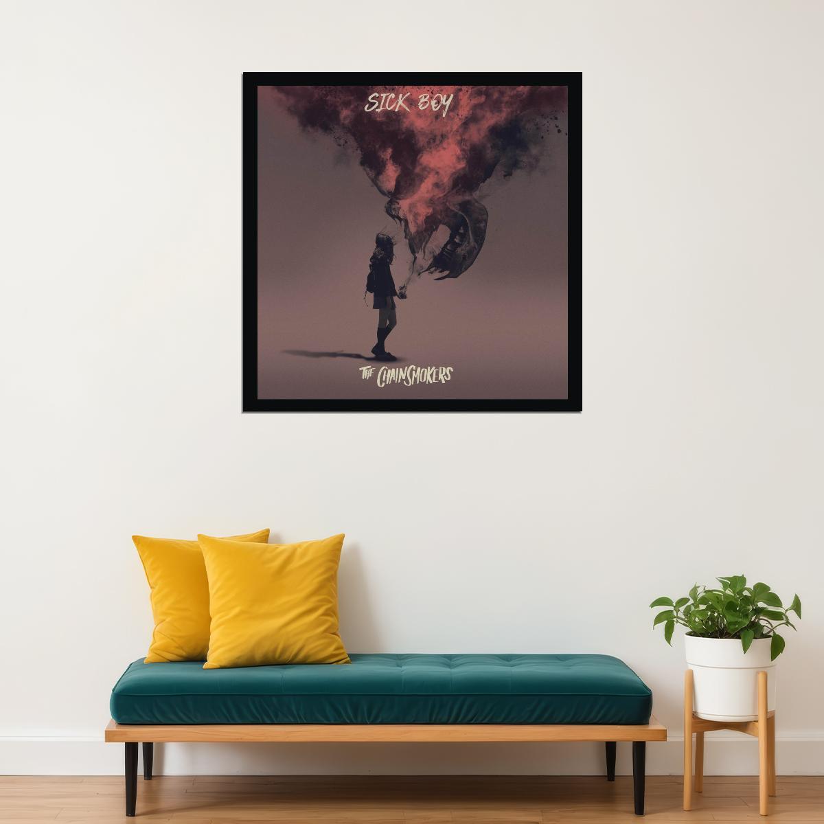 The Chainsmokers Sick Boy Album Cover Art Music Poster Iconic Electronic Duo Print - xonomax