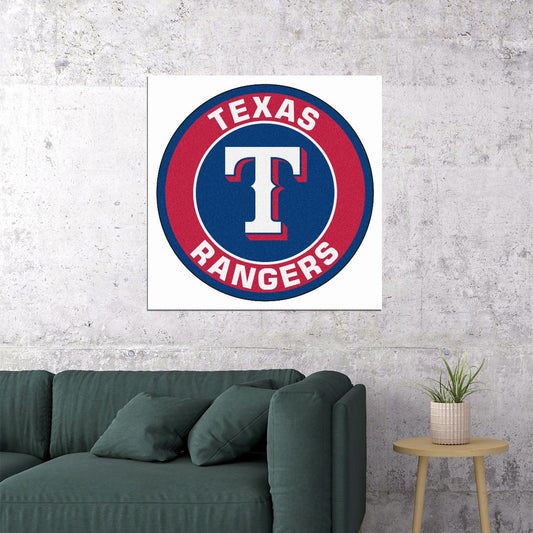 Texas Rangers Mlb Baseball Poster Iconic Team Sports Wall Art - xonomax