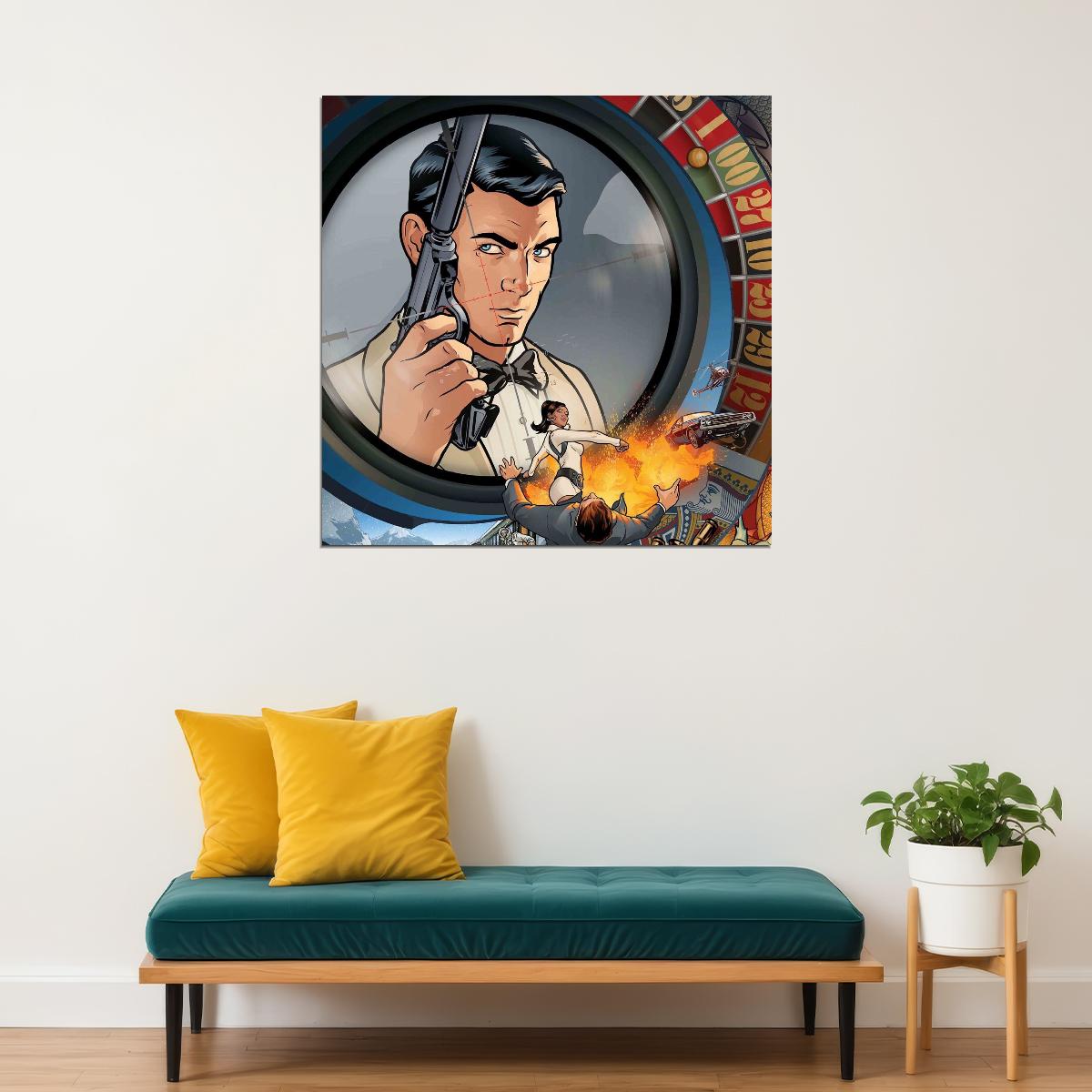 Archer Animated Series Poster Comedy Show Wall Art Fx Network Print - xonomax