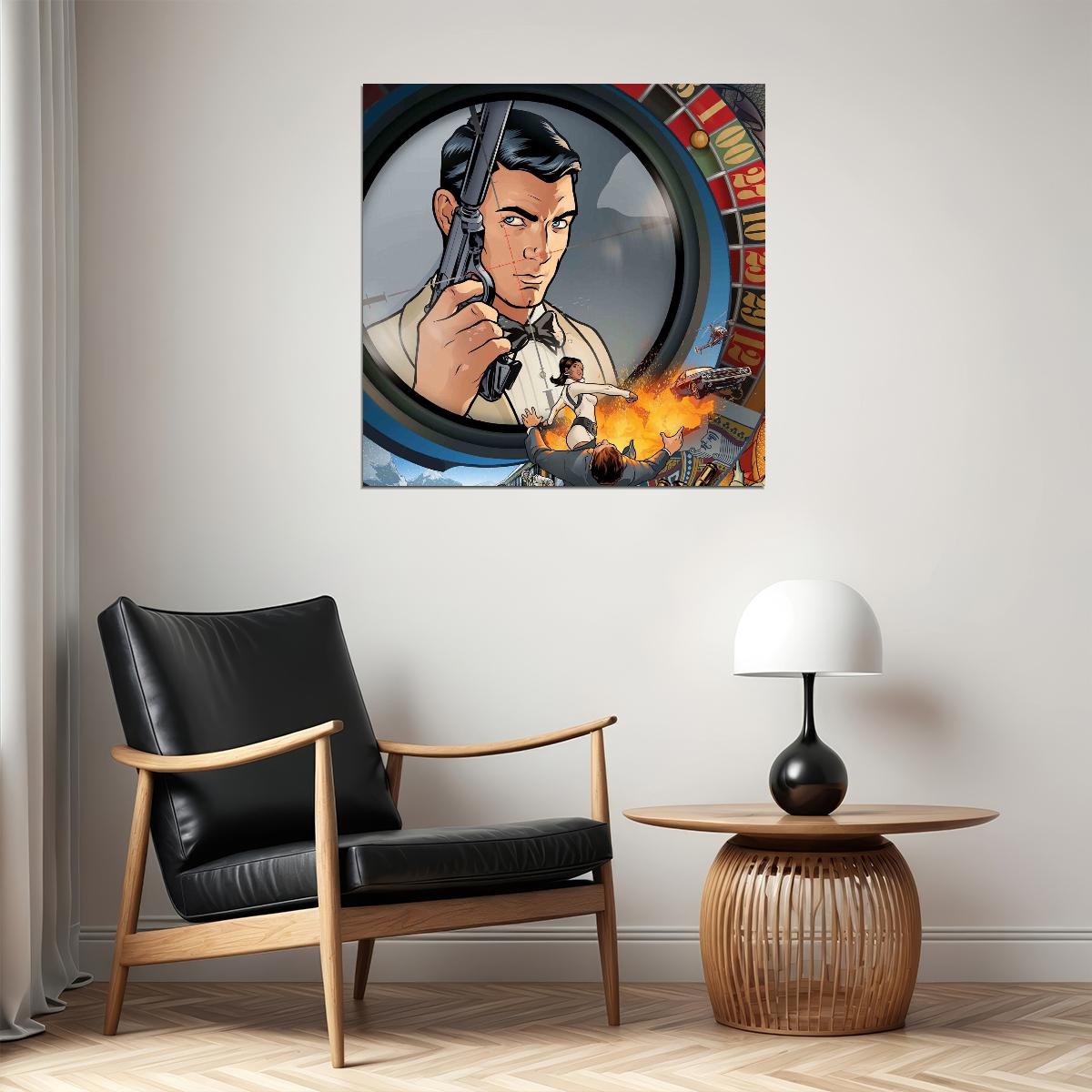 Archer Animated Series Poster Comedy Show Wall Art Fx Network Print - xonomax