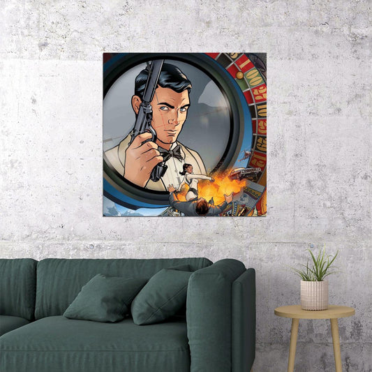 Archer Animated Series Poster Comedy Show Wall Art Fx Network Print - xonomax