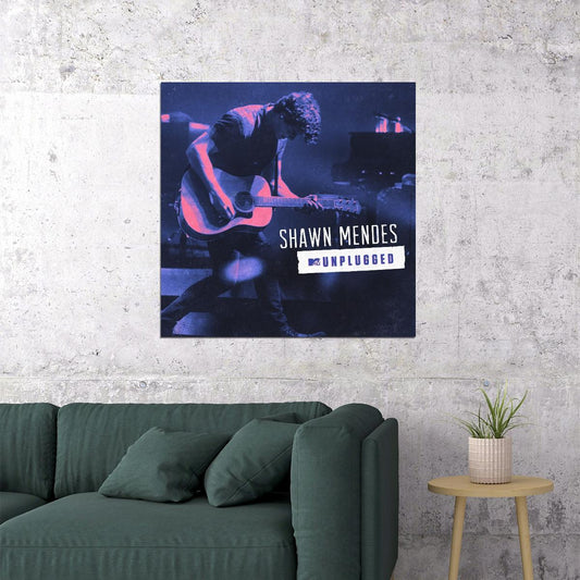 Shawn Mendes Unplugged Album Cover Art Music Poster Print - xonomax