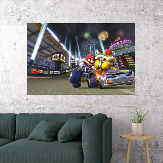 Mario Kart Video Game Poster Nintendo Gamer Wall Art - xonomax