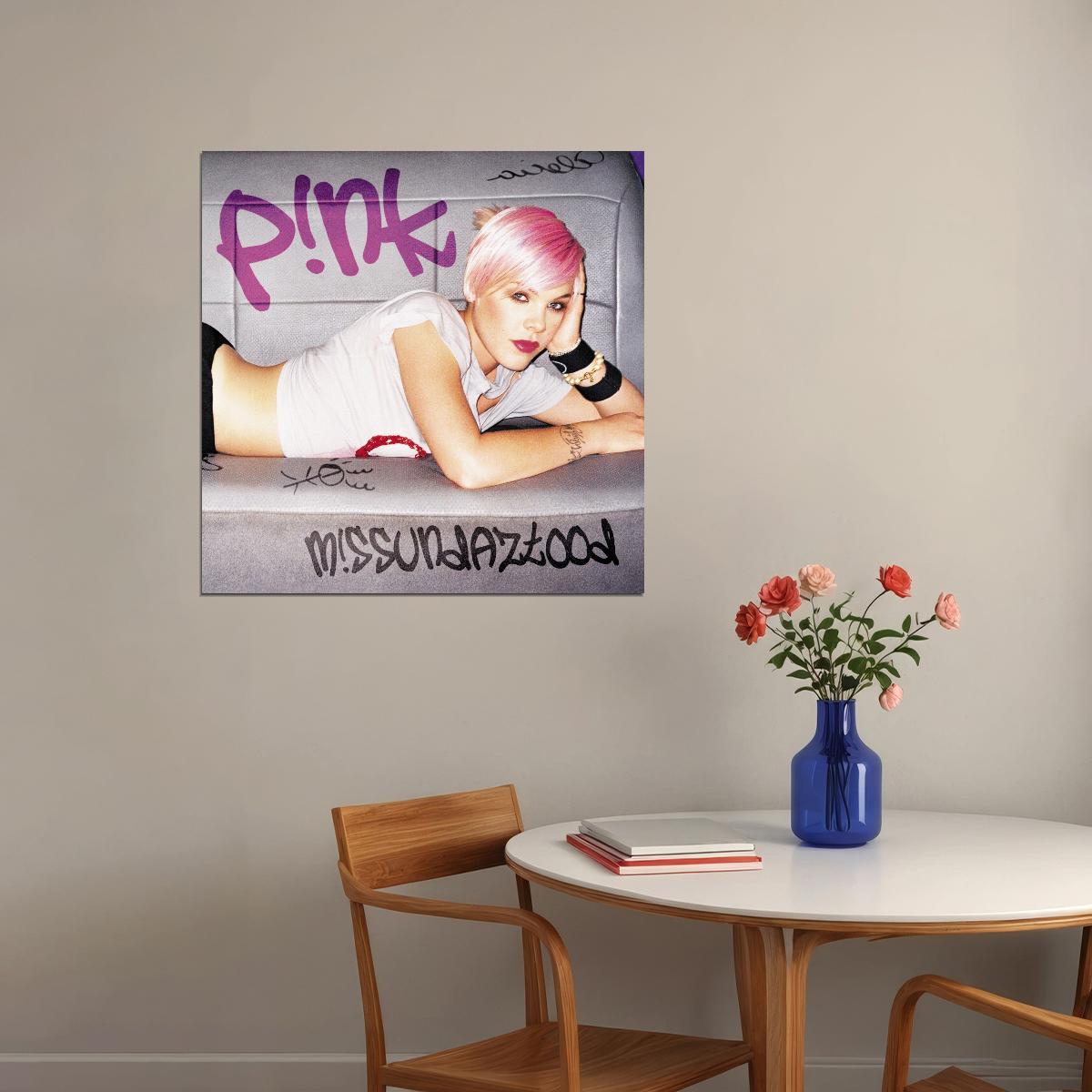 P!nk Missundaztood Album Cover Art Pop Punk Music Poster Wall Print