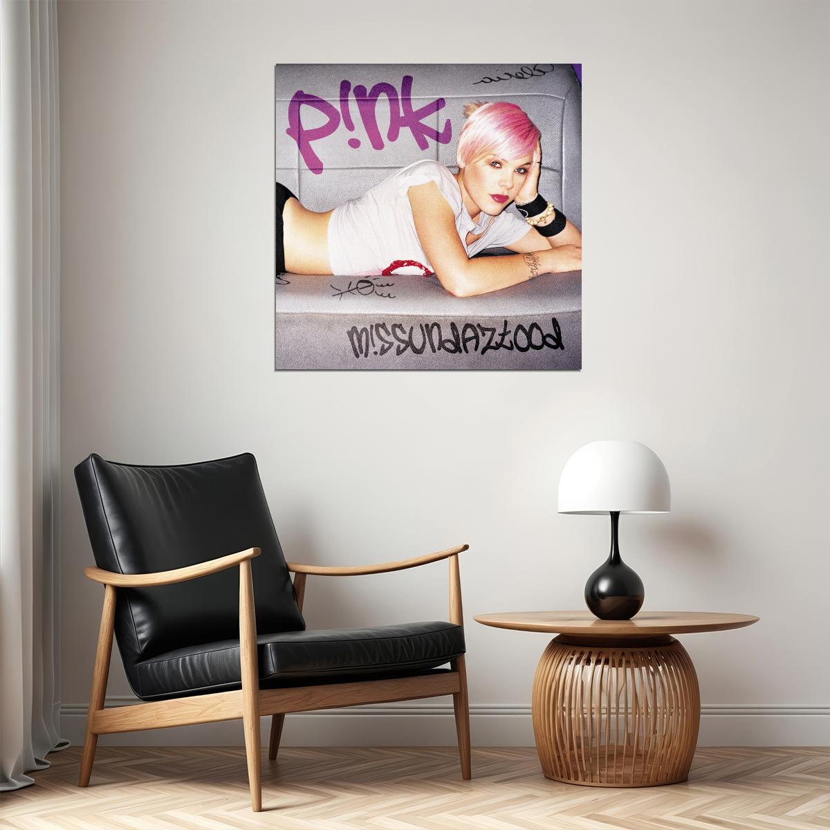 P!nk Missundaztood Album Cover Art Pop Punk Music Poster Wall Print