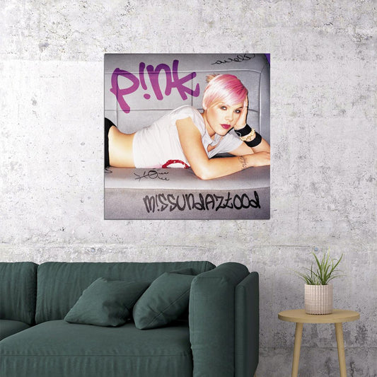 P!nk Missundaztood Album Cover Art Pop Punk Music Poster Wall Print - xonomax