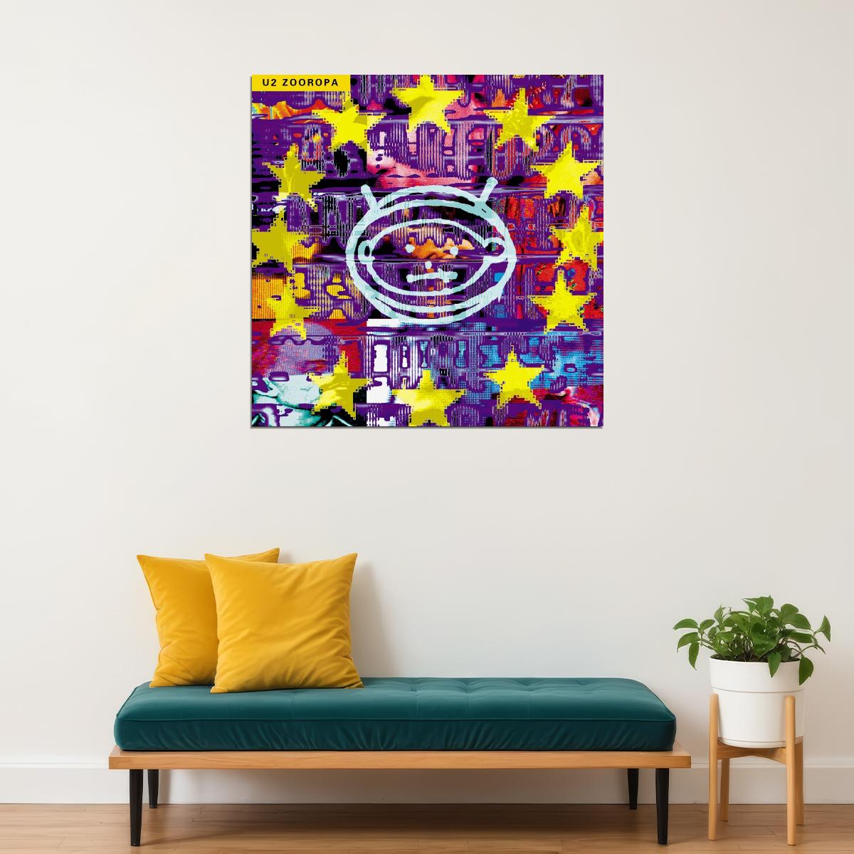 U2 Zooropa Album Cover Art Rock Music Poster Iconic Alternative Band