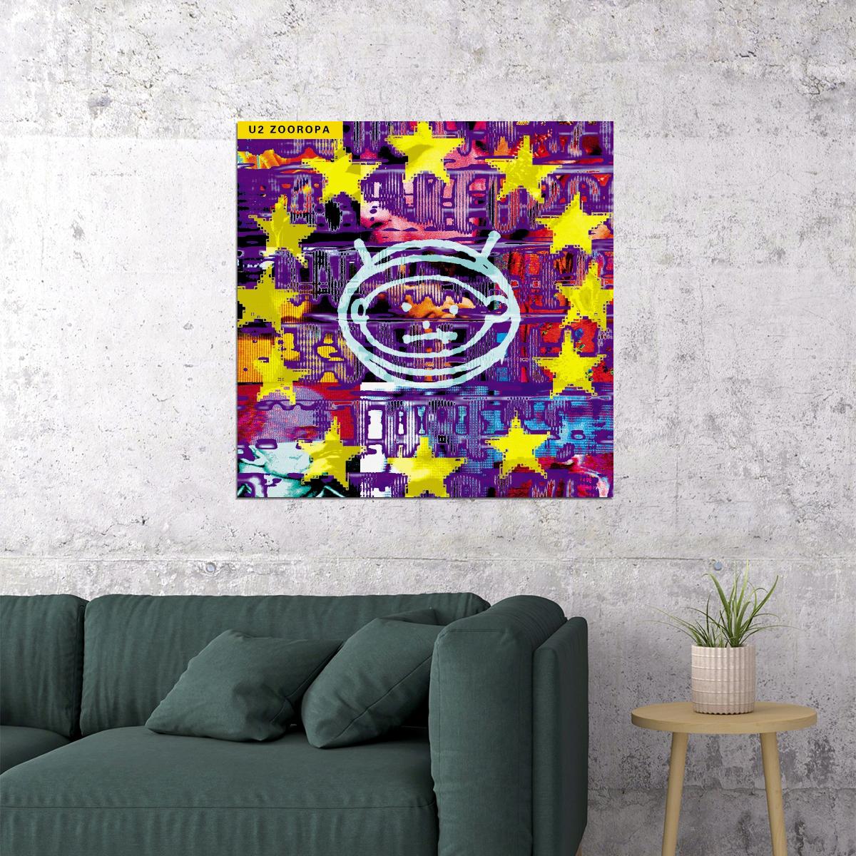 U2 Zooropa Album Cover Art Rock Music Poster Iconic Alternative Band